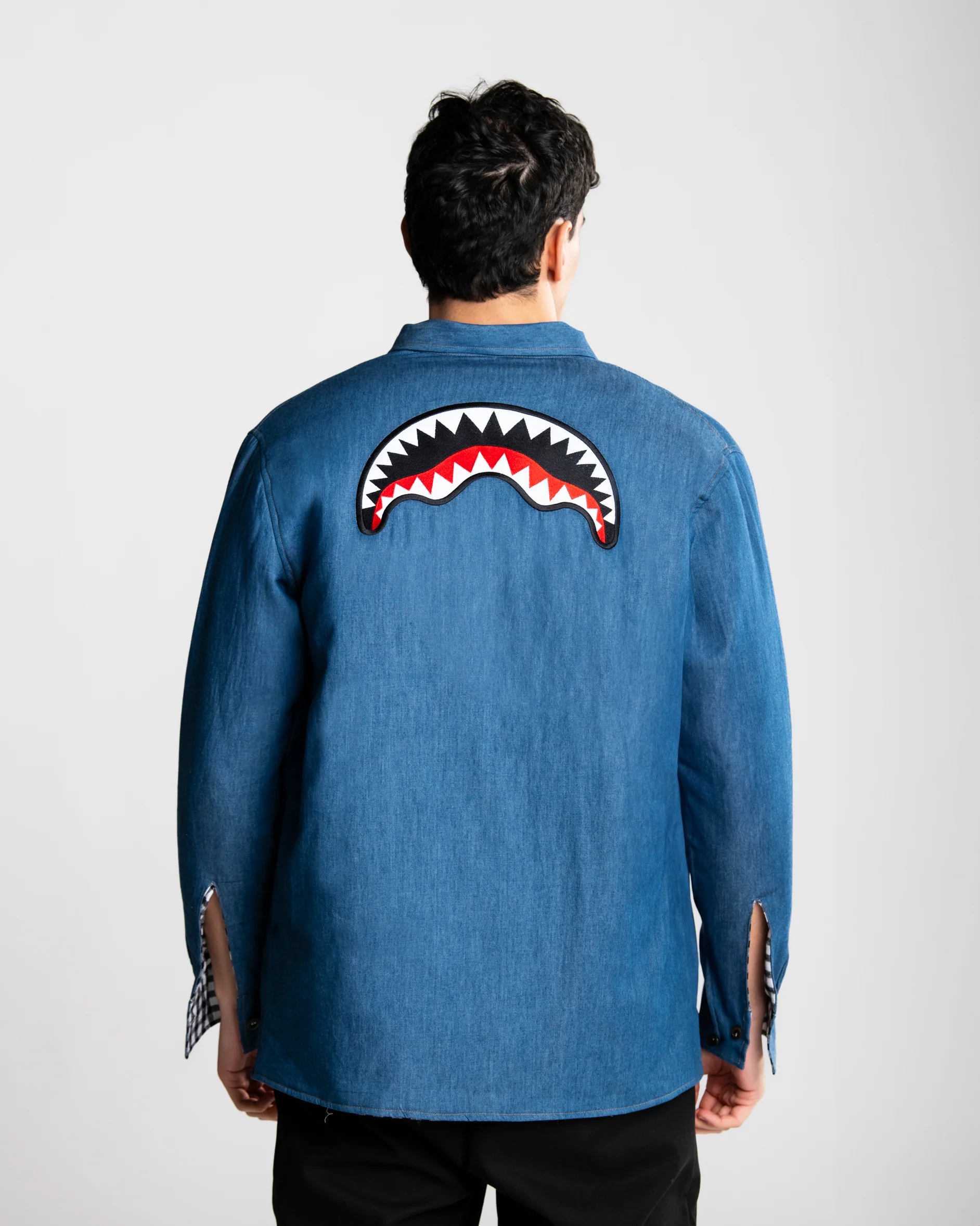 CHECK DENIM DOUBLE SHIRT - Image 11