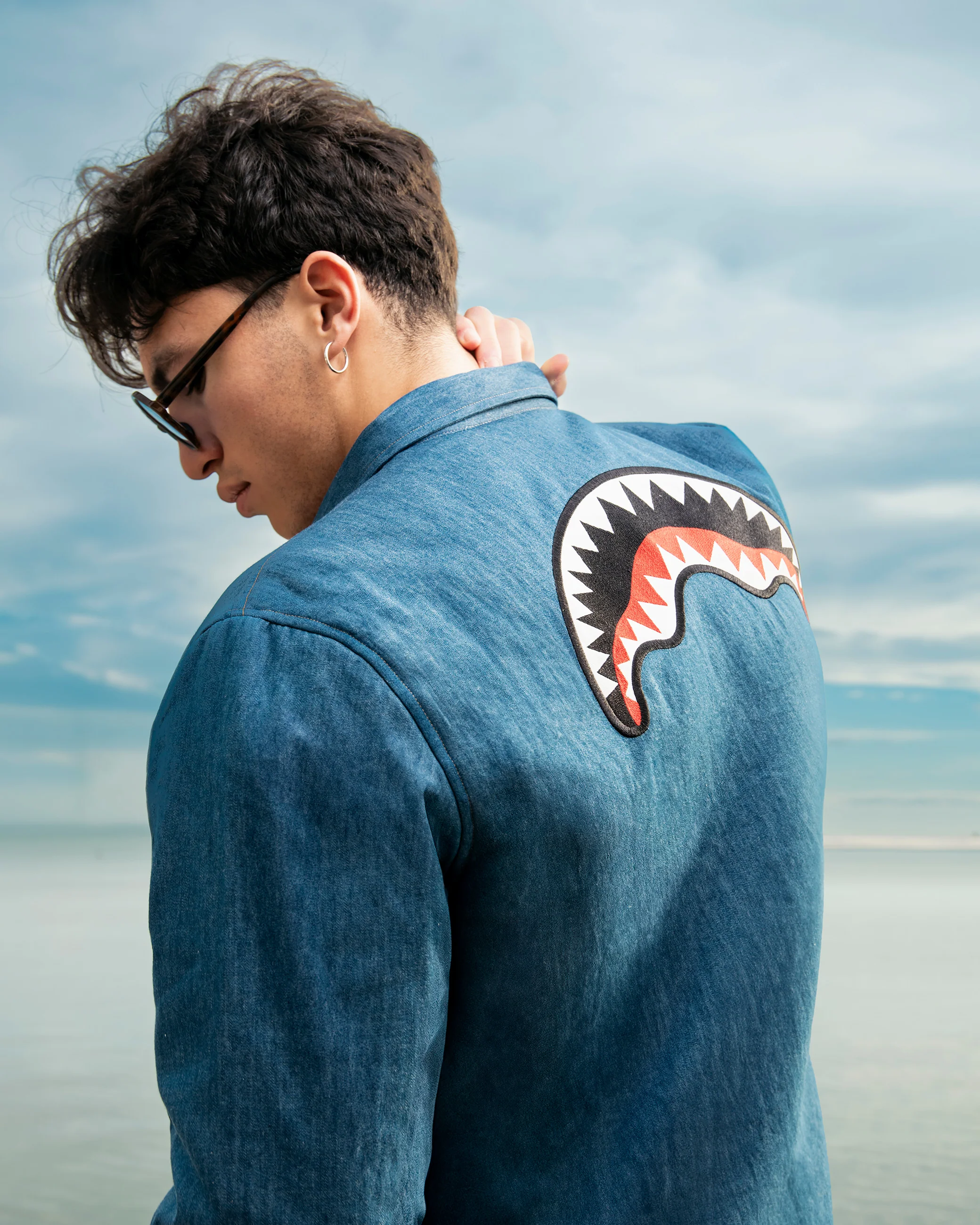 CHECK DENIM DOUBLE SHIRT - Image 5