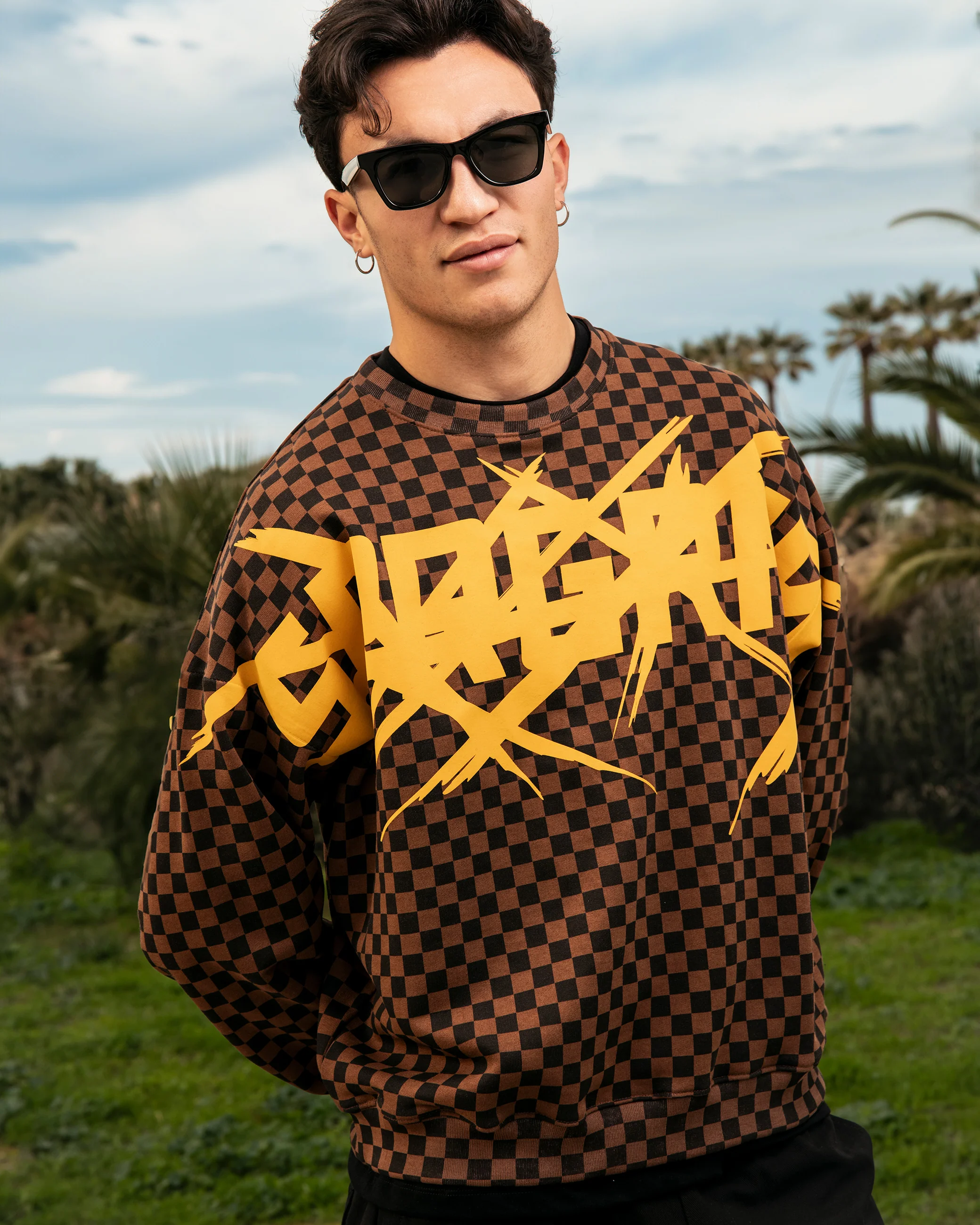 CHECKERED COLOR SCRATCH CREWNECK - Image 3