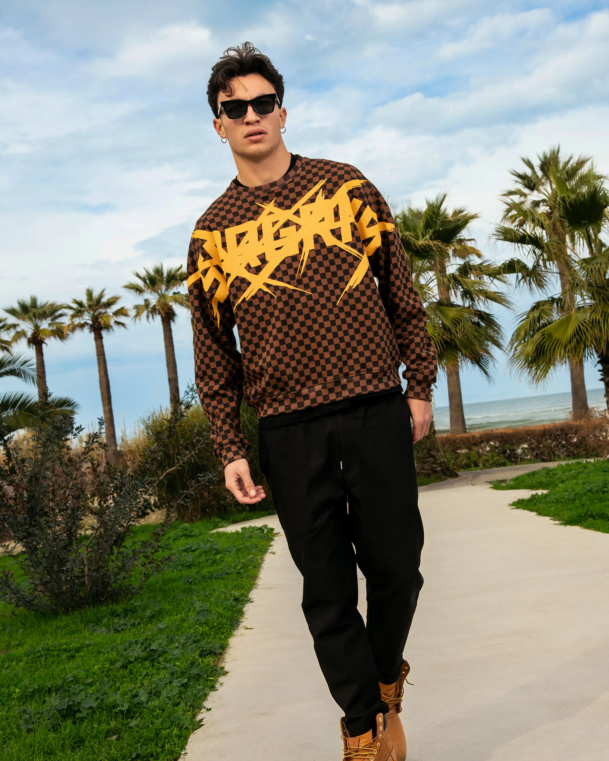 CHECKERED COLOR SCRATCH CREWNECK - Image 4