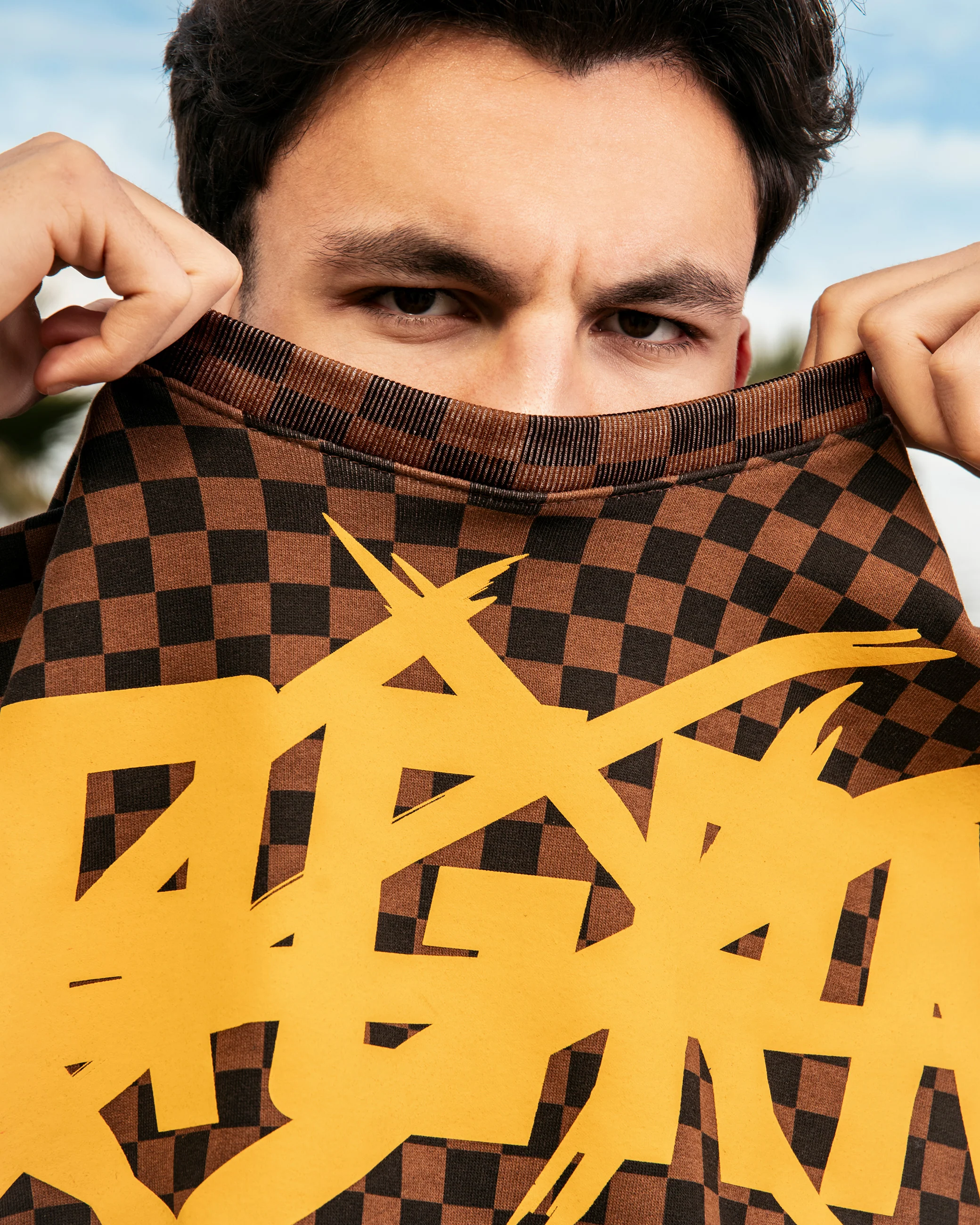 CHECKERED COLOR SCRATCH CREWNECK - Image 5