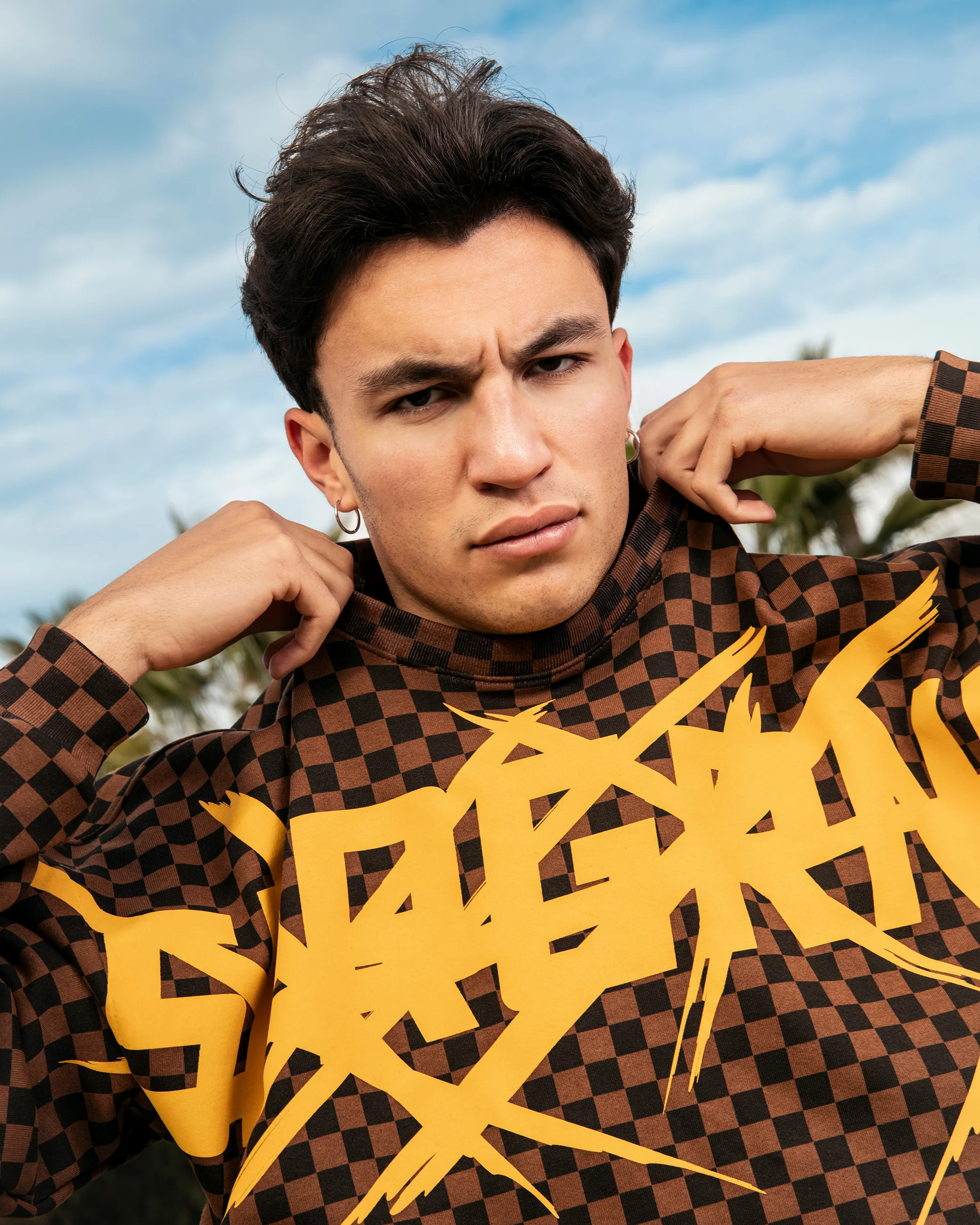 CHECKERED COLOR SCRATCH CREWNECK - Image 6