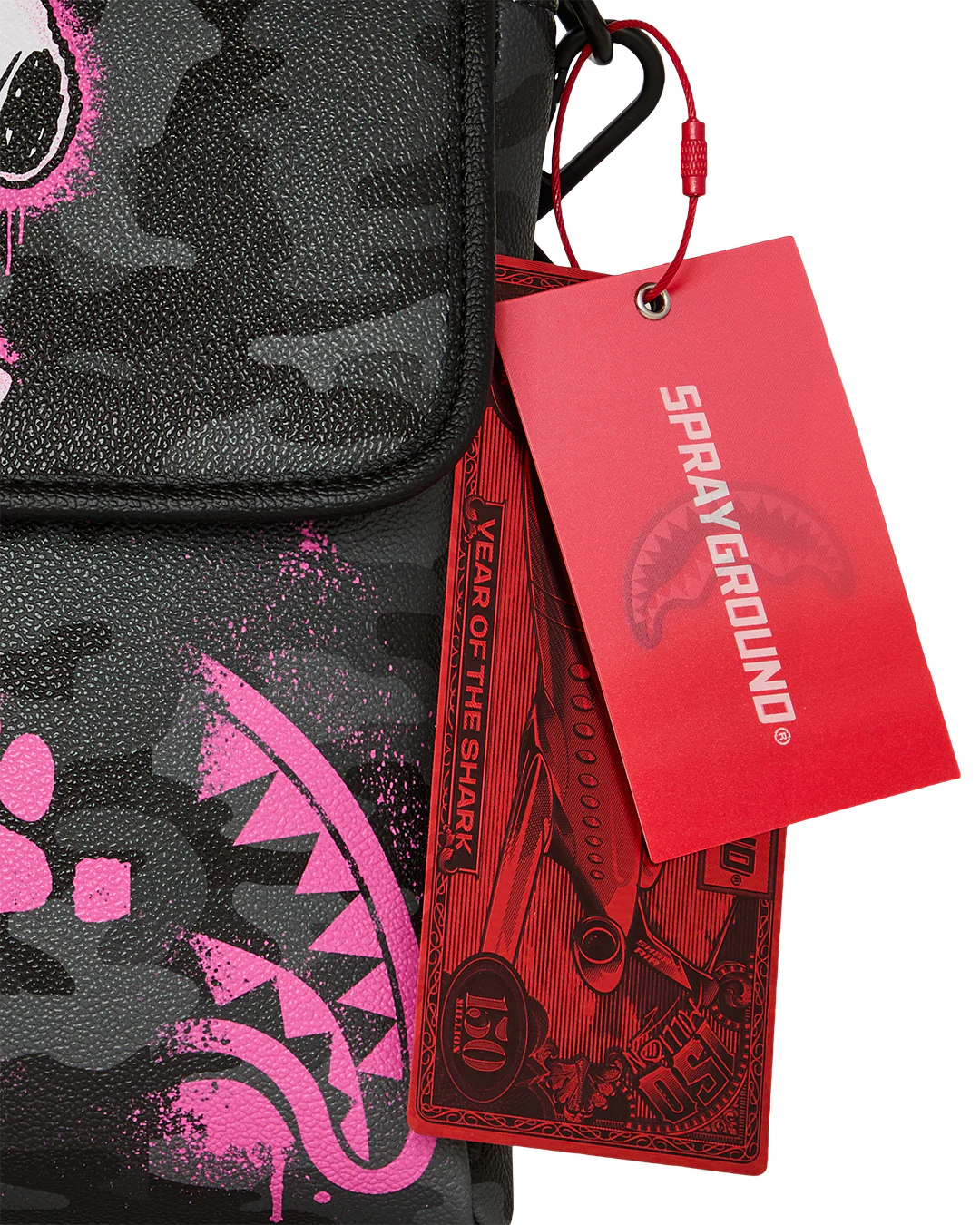 PEANUTS SNOOPY PINK STENCIL MESSENGER SLING - Image 9