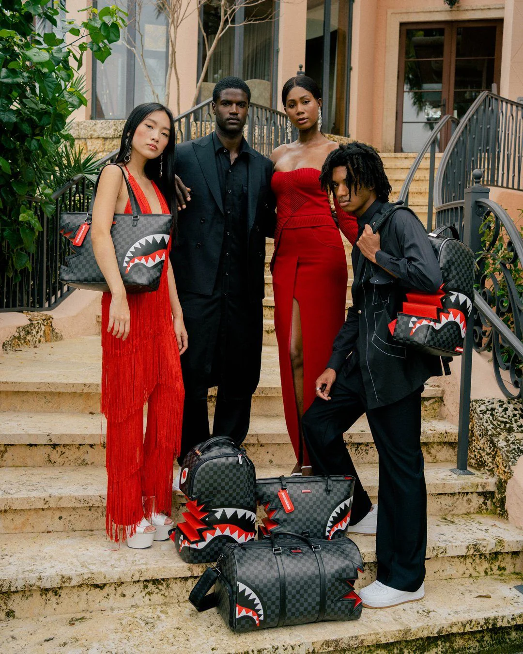 Sprayground Backpack SHARK BITE SHARKS IN PARIS GRAY BACKPACK (DLXV) Black - Image 14