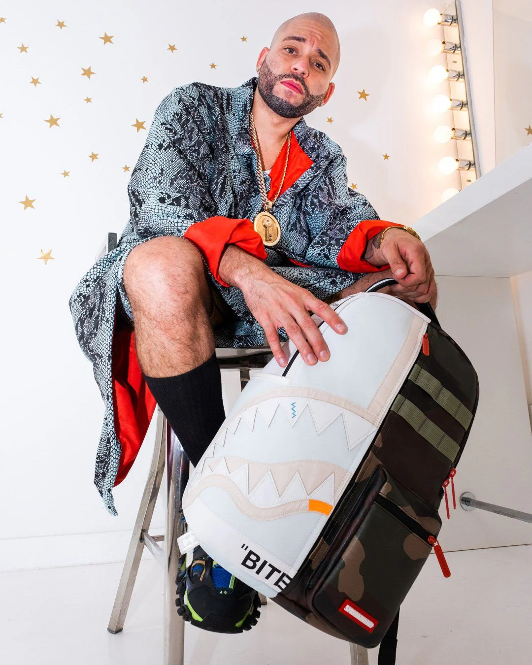 Sprayground Backpack SPLIT WEIRD BACKPACK (DLXV) Green - Image 8