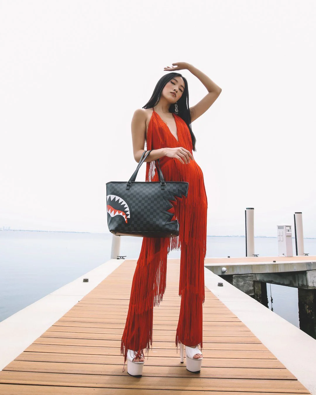 Sprayground Bag SHARK BITE SHARKS IN PARIS GRAY TOTE Multicolor - Image 6