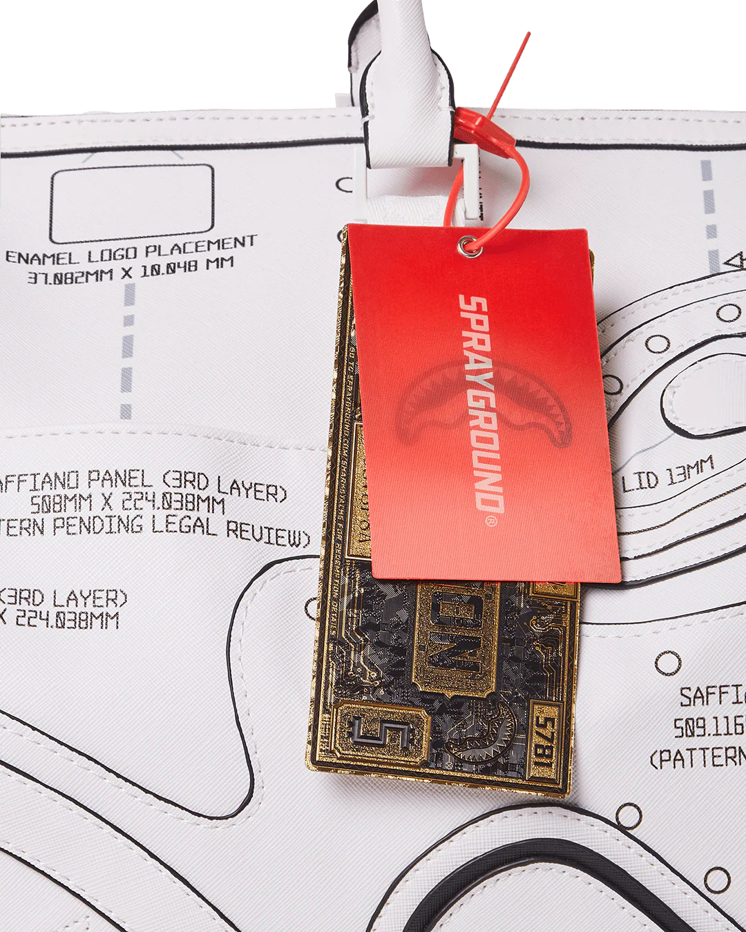 Sprayground Bag TECHNICAL CUT SEW DUFFLE White - Image 14