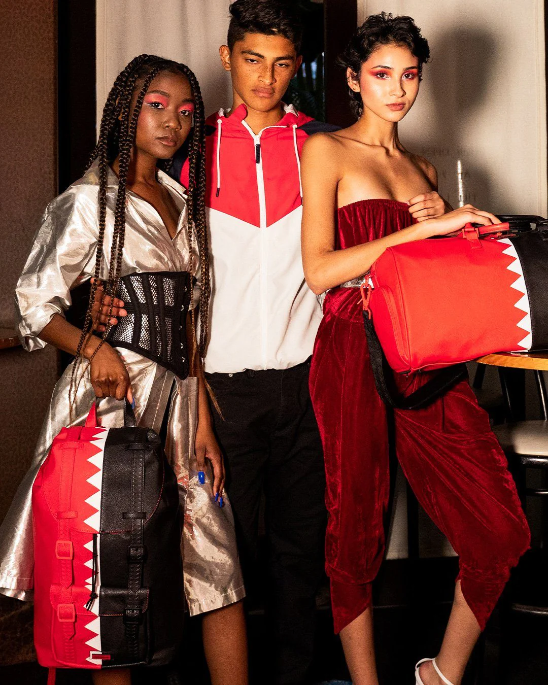 Vertical Shark Cut & Sew Duffle - Image 16