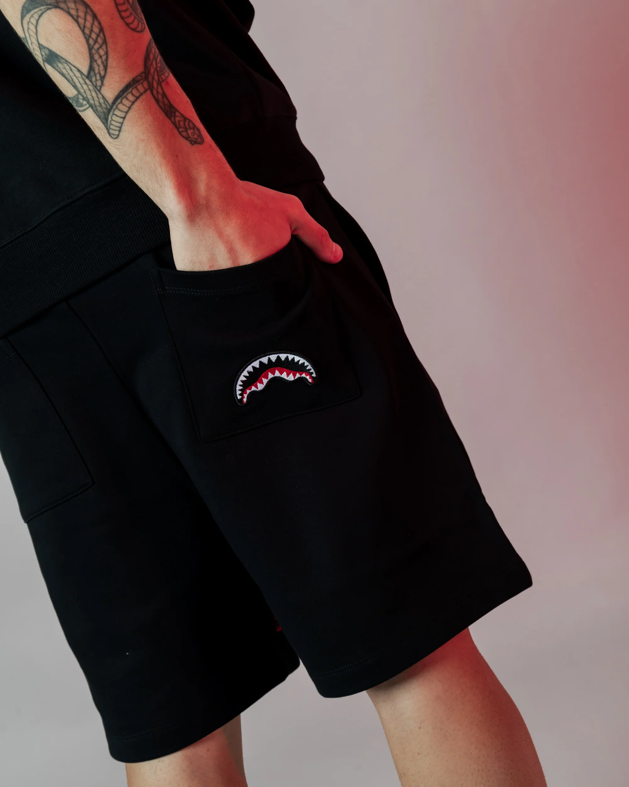 Sprayground Shaded Embroidery Shorts Blk - Image 5