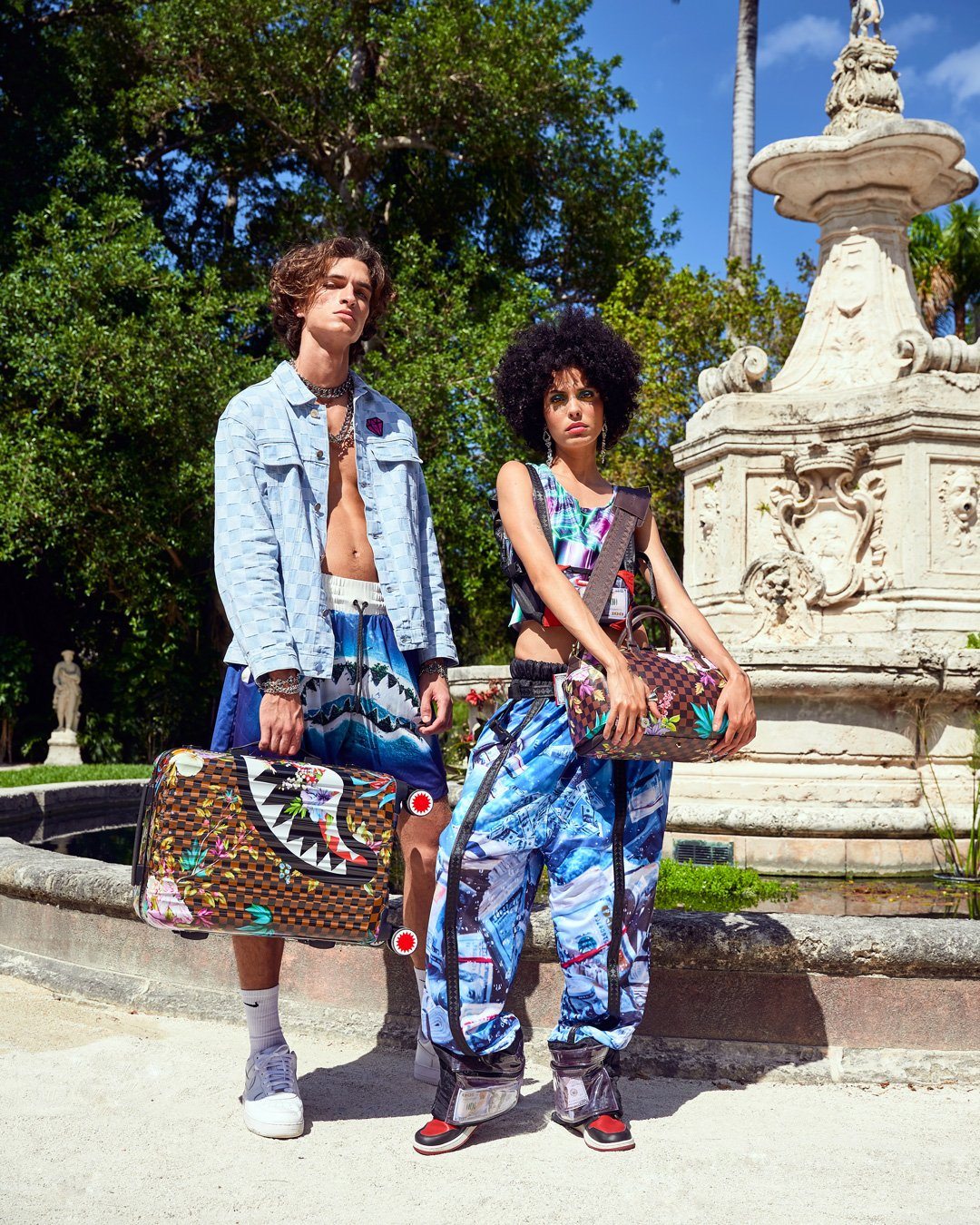 Sprayground Luggage GARDEN OF SHARKS SHARKNAUTICS HARDSHELL CARRY-ON LUGGAGE Multicolor - Image 3