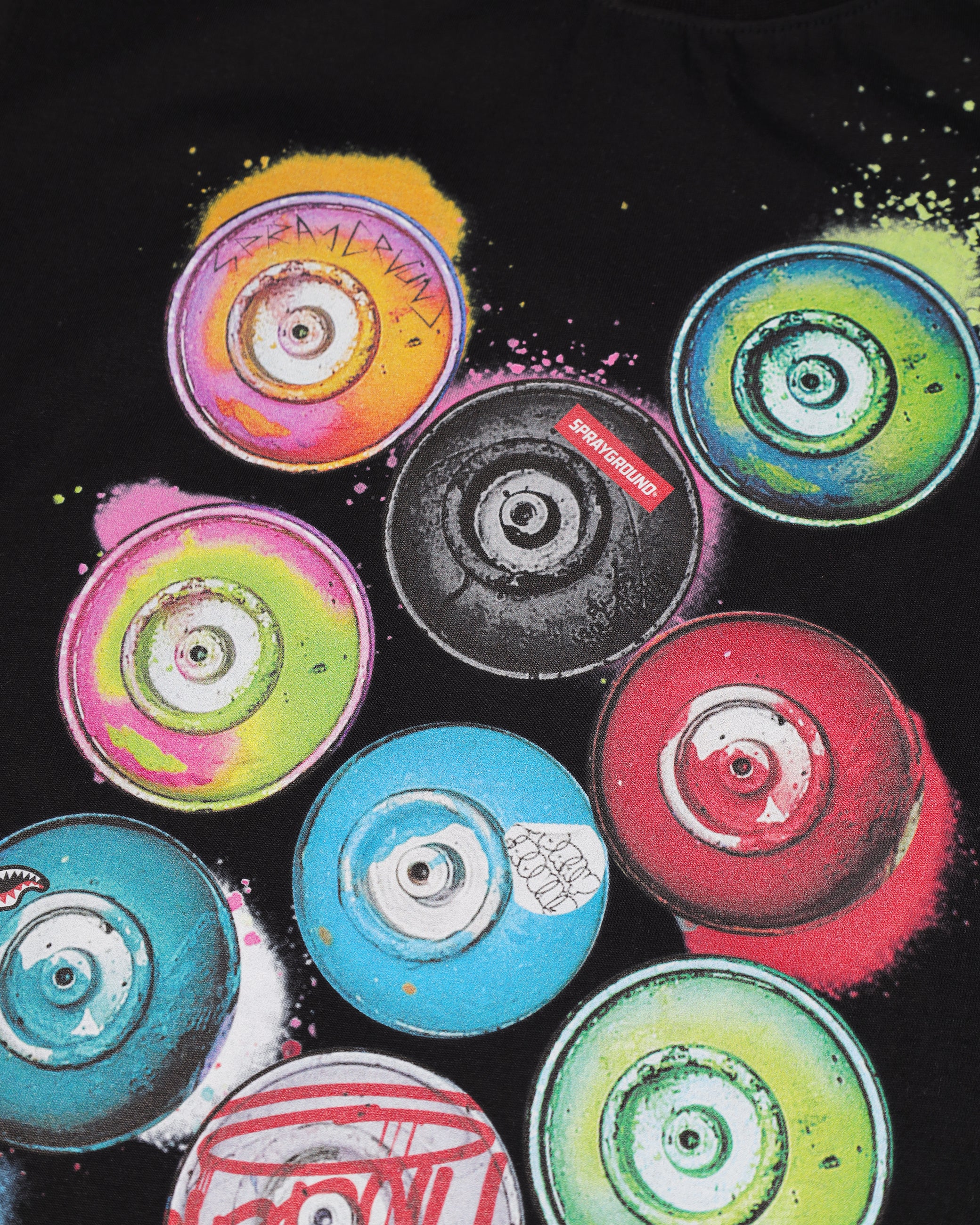 Shark Paint Over T-shirt Blk - Image 3