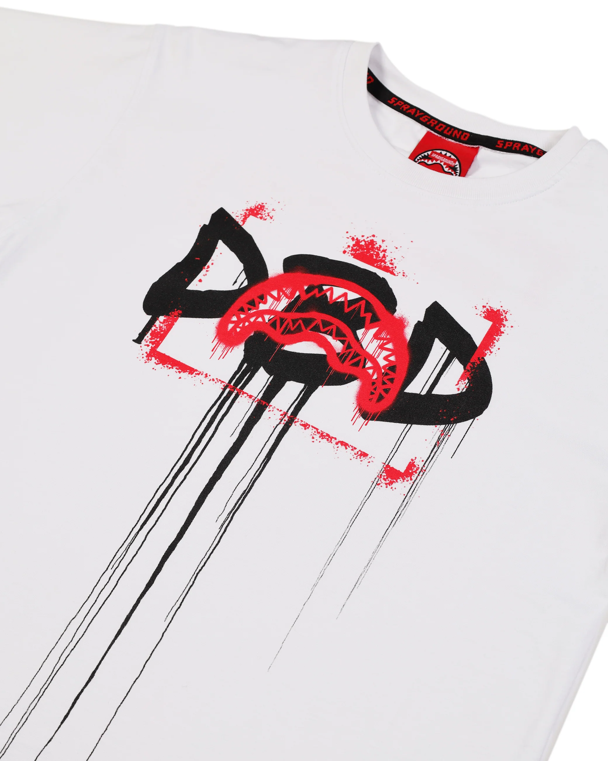 Shark Stencil Over T-shirt - Image 3